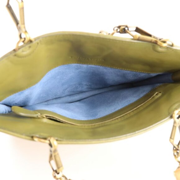 Authentic Bottega Veneta Flat Shoulder Bag - Golden Metallic Intrecciato Leather - Picture 8 of 16